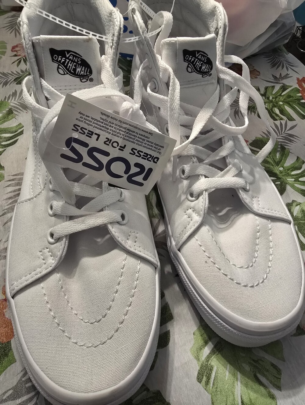 Vans White Canvas High-Top Sneakers